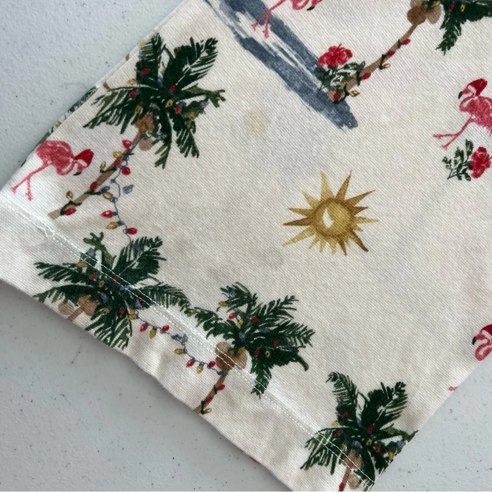 Burt’s Bees Baby Adult Tropical Christmas Flamingos PJ Lounge Pants XXL * Stains - Picture 10 of 16